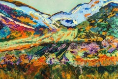 The- hills-Acrylic on- the- glass
