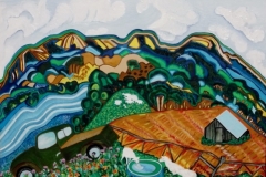 Folk- Art- Painting- Reflection-Oil on canvas