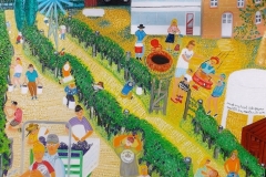 Folk-Art-Painting-Harvest-Oil on canvas