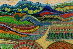 Folk-Art-Fantasyscape-Oil on canvas