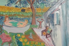 In-The-Bathtub-Oil on canvas