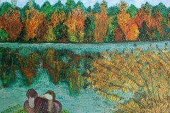 Two-ducks-Oil on canvas